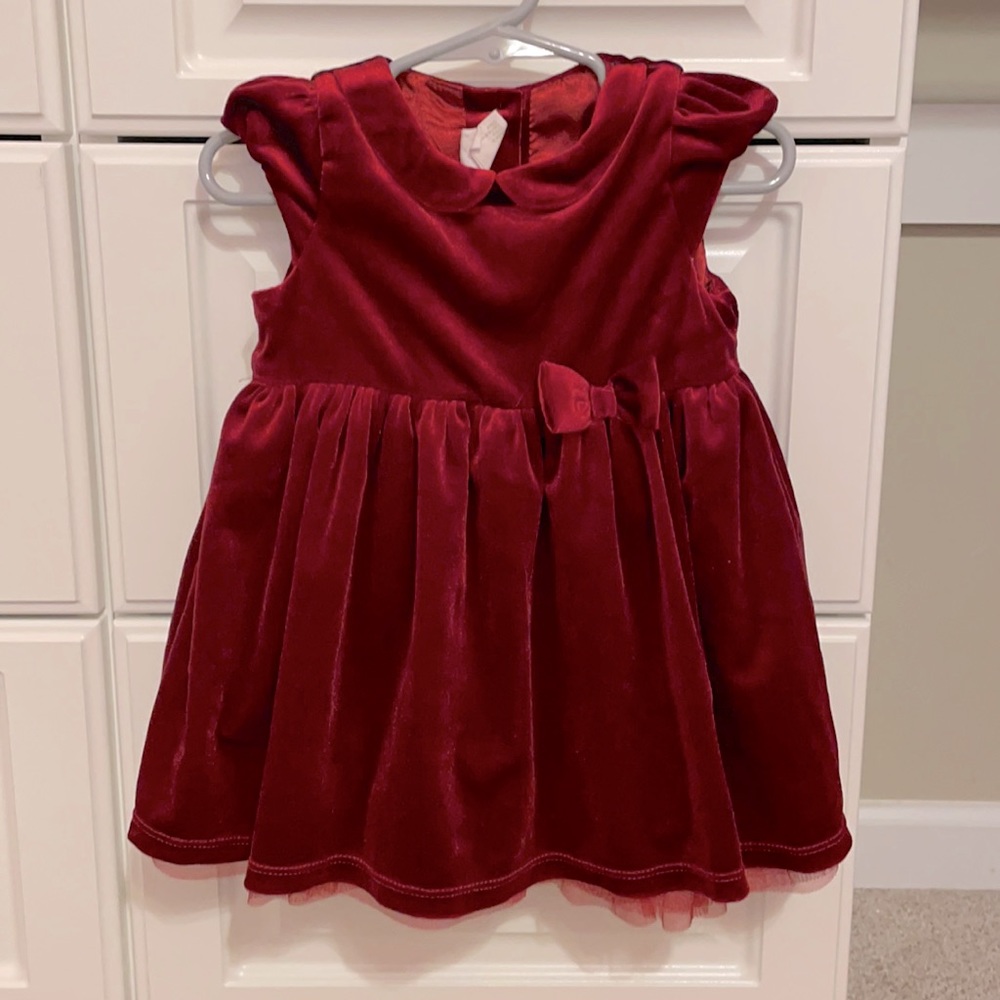 Red velvet dress
